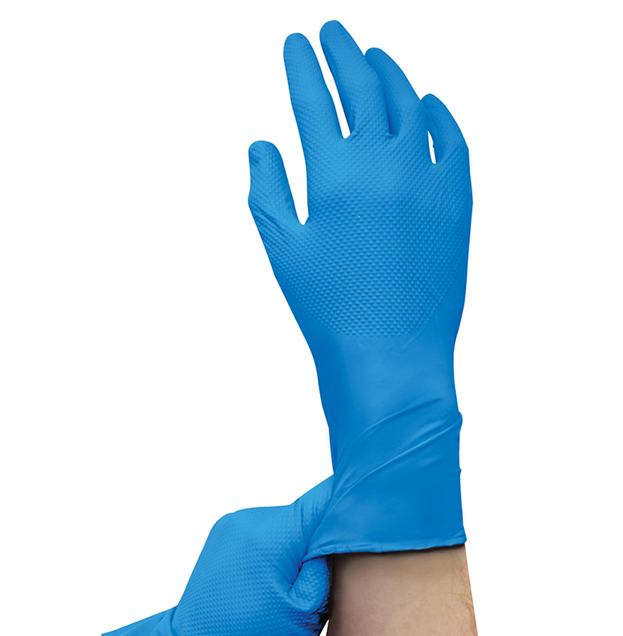 Ambidextrous Nitrile Household Gloves, Blue – S